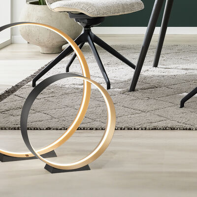 Musterring Loop LED-lattiavalaisin 45 cm mattavalkoinen/hopea